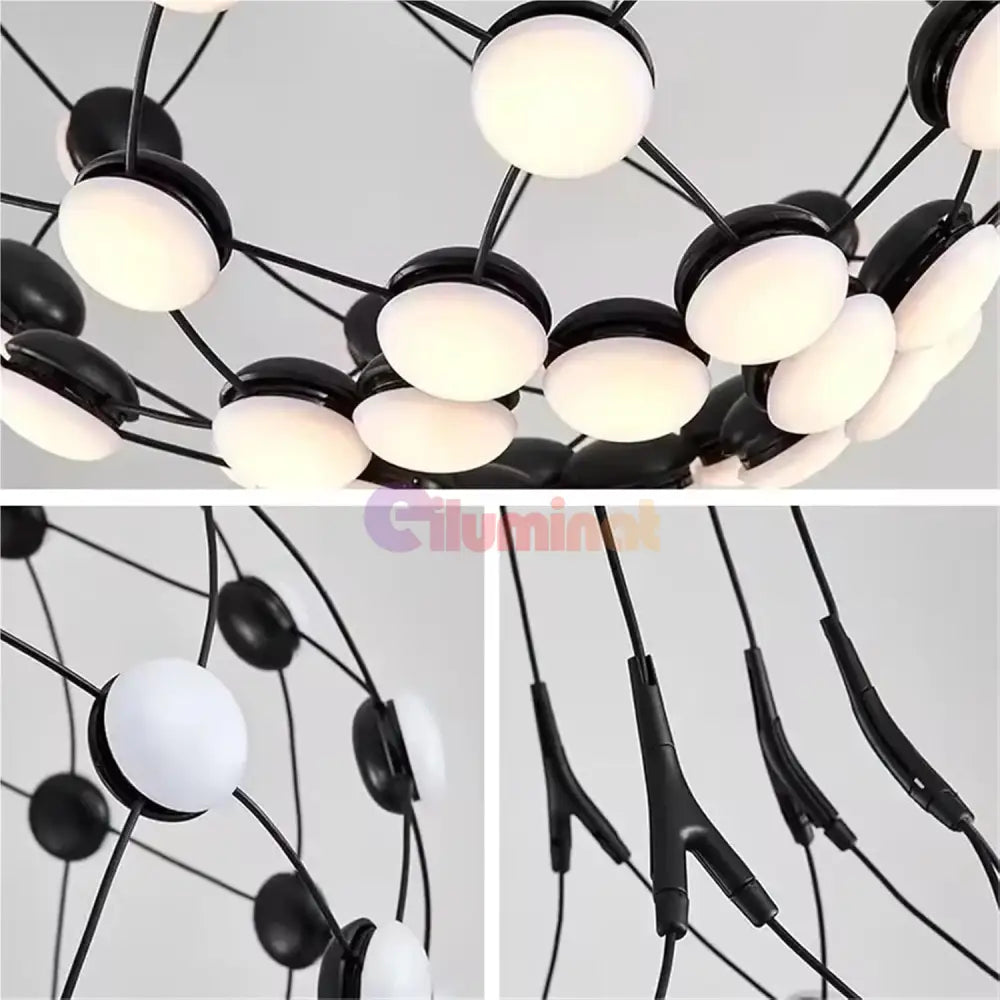 Lustra LED Suspendata LUGARO DIA Black Lighting Fixtures