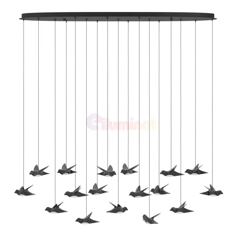 Lustra LED Suspendata Luxury PARATEBUENO Eglo 390353 NEAGRA / LUXURY Lighting Fixtures