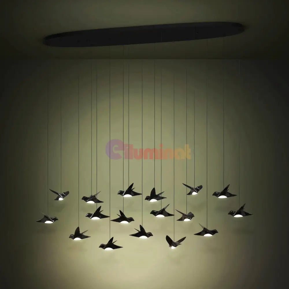 Lustra LED Suspendata Luxury PARATEBUENO Eglo 390353 NEAGRA / LUXURY Lighting Fixtures