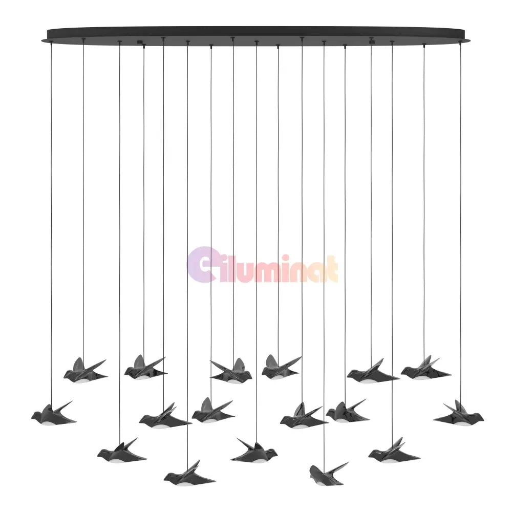 Lustra LED Suspendata Luxury PARATEBUENO Eglo 390353 NEAGRA / LUXURY Lighting Fixtures