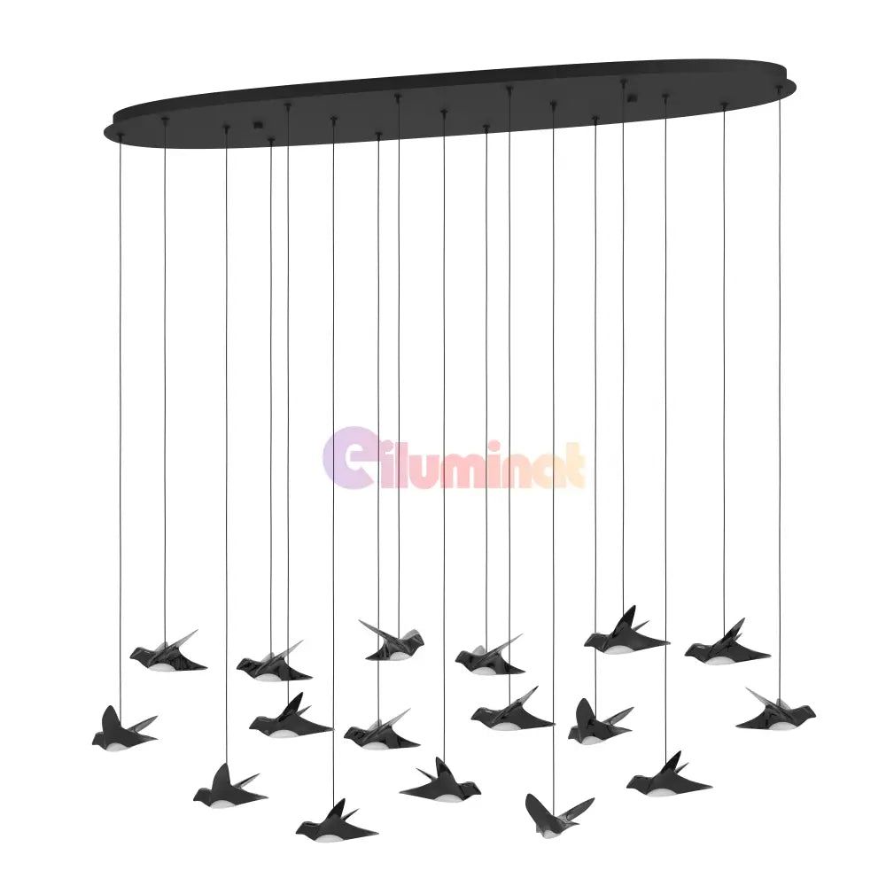Lustra LED Suspendata Luxury PARATEBUENO Eglo 390353 NEAGRA / LUXURY Lighting Fixtures