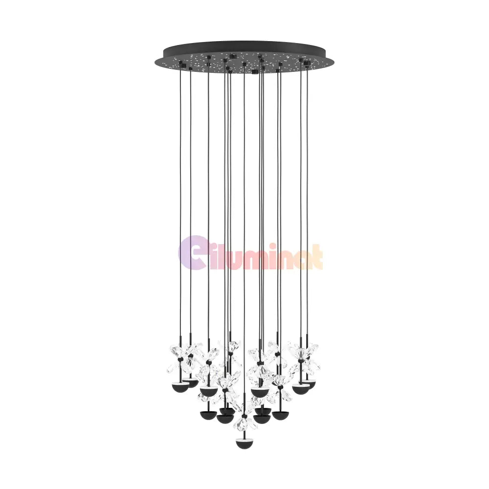 Lustra LED Suspendata Luxury PIANOPOLI 2 Eglo 390277 NEAGRA / LUXURY Lighting Fixtures