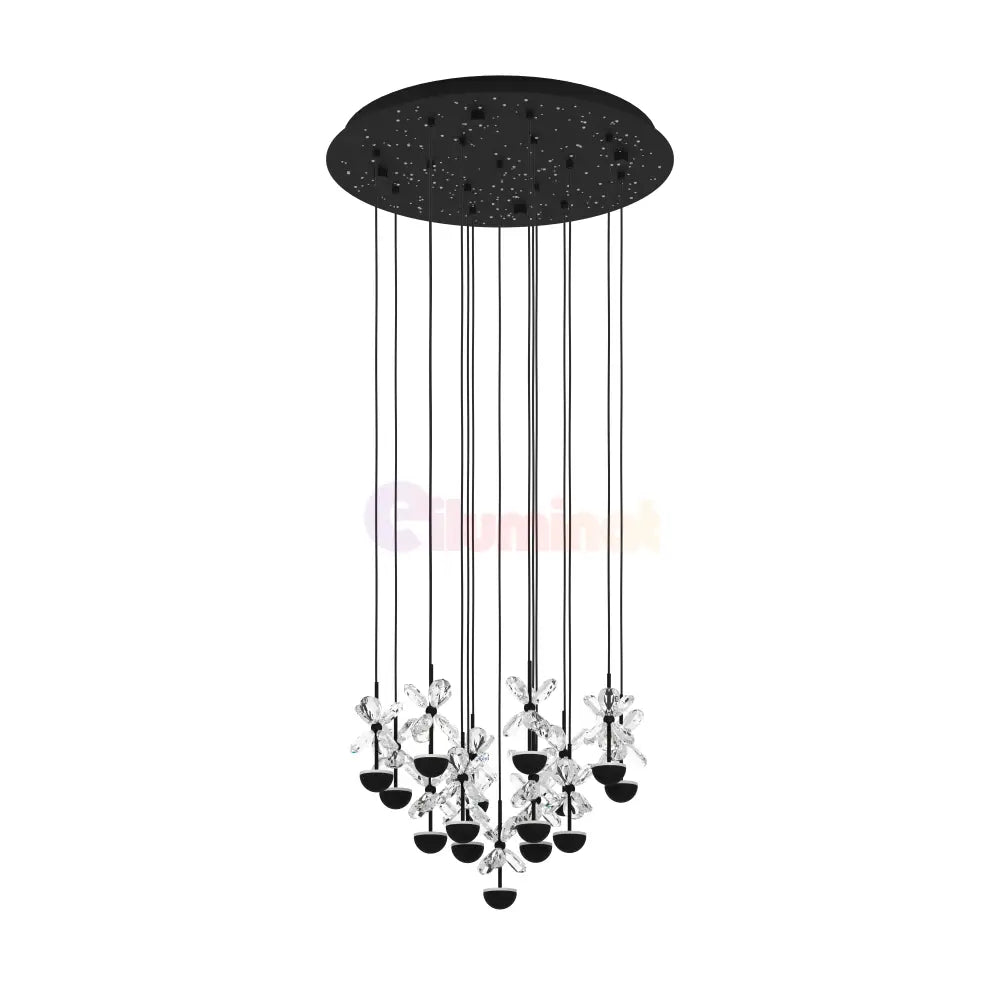 Lustra LED Suspendata Luxury PIANOPOLI 2 Eglo 390277 NEAGRA / LUXURY Lighting Fixtures