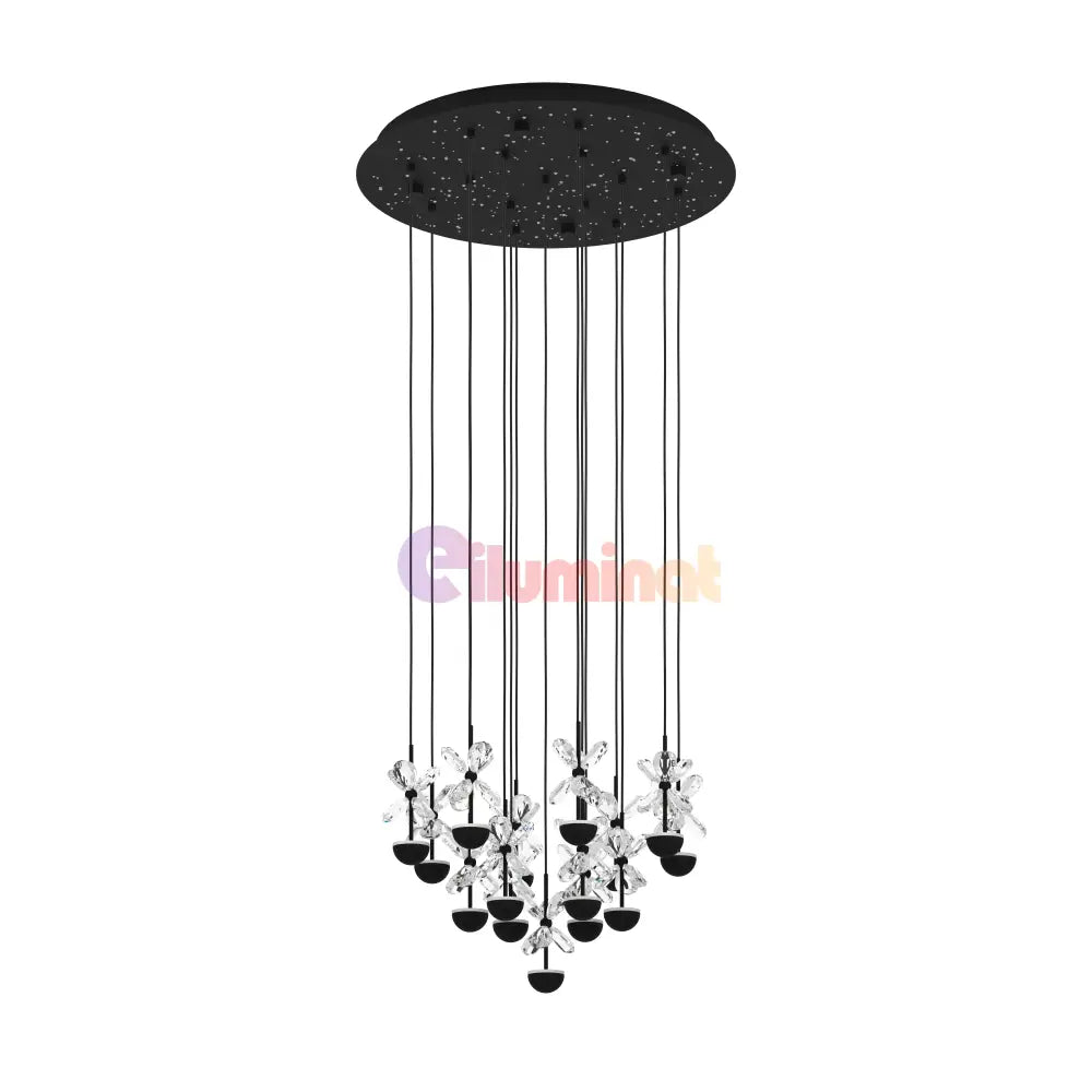 Lustra LED Suspendata Luxury PIANOPOLI 2 Eglo 390277 NEAGRA / LUXURY Lighting Fixtures