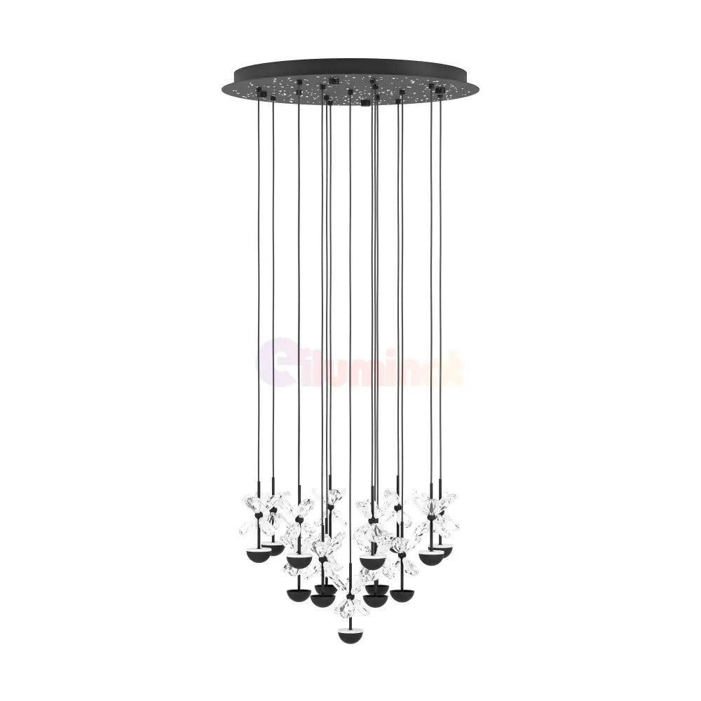 Lustra LED Suspendata Luxury PIANOPOLI 2 Eglo 390277 NEAGRA / LUXURY Lighting Fixtures