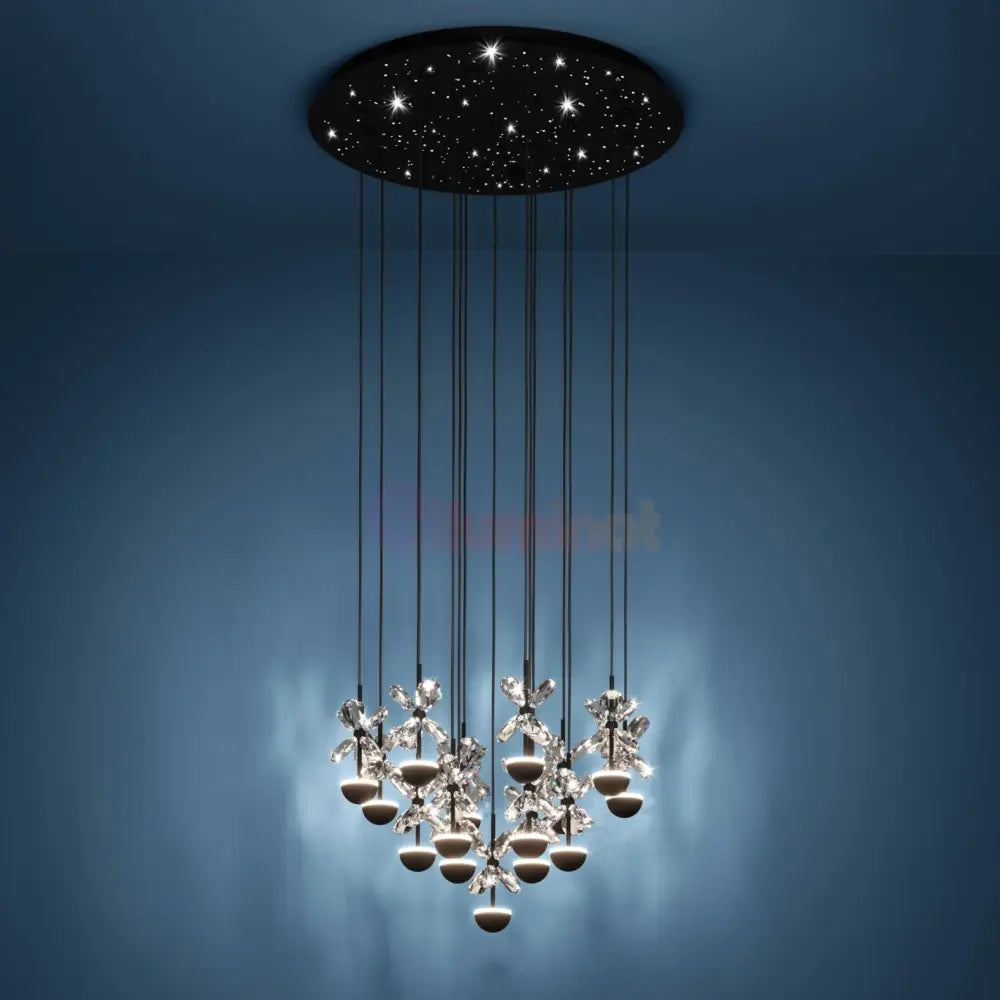 Lustra LED Suspendata Luxury PIANOPOLI 2 Eglo 390277 NEAGRA / LUXURY Lighting Fixtures