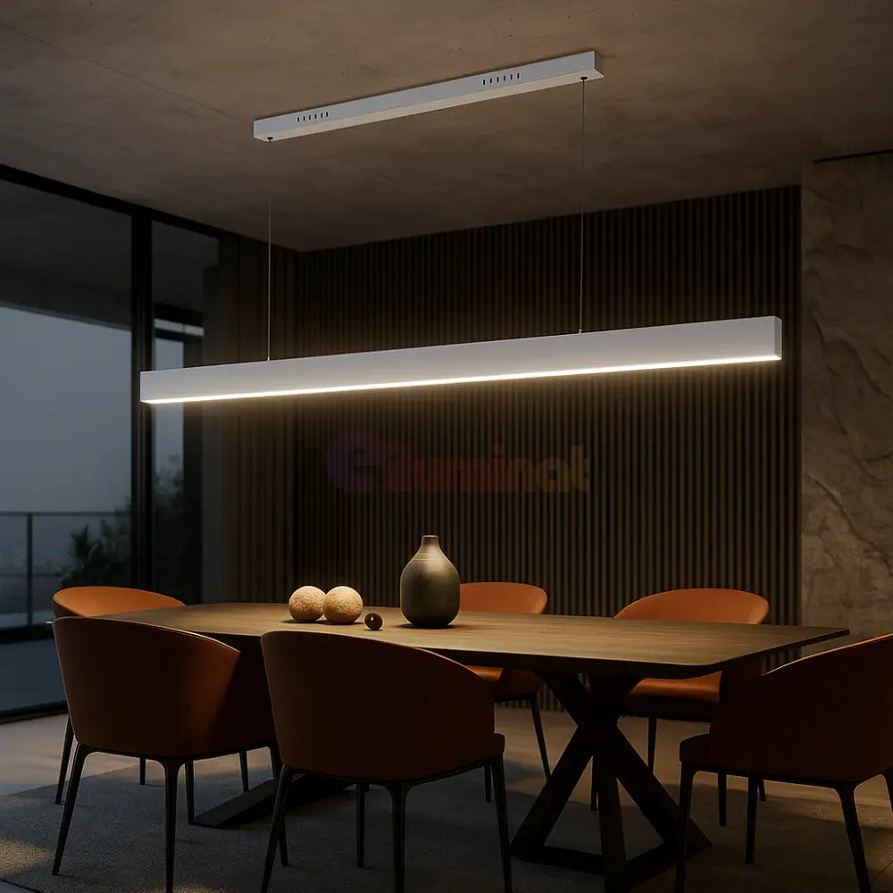 Lustra LED 120cm Lyne Telecomanda Wifi 2.4G ALBA / SUSPENDATE / 120CM Lighting Fixtures