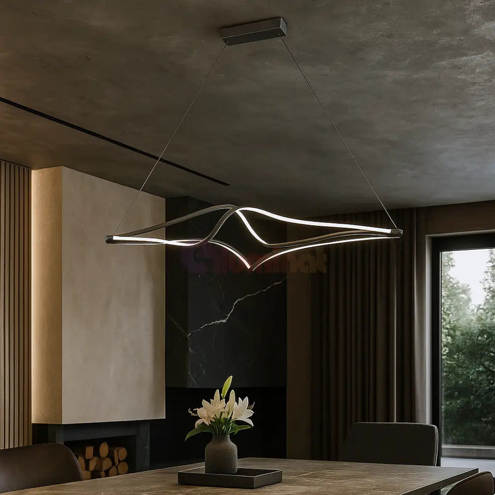 Lustra LED Suspendata Mavi Telecomanda Wifi 2.4G Black 3 Culori NEAGRA / 120CM / SUSPENDATE Lighting Fixtures