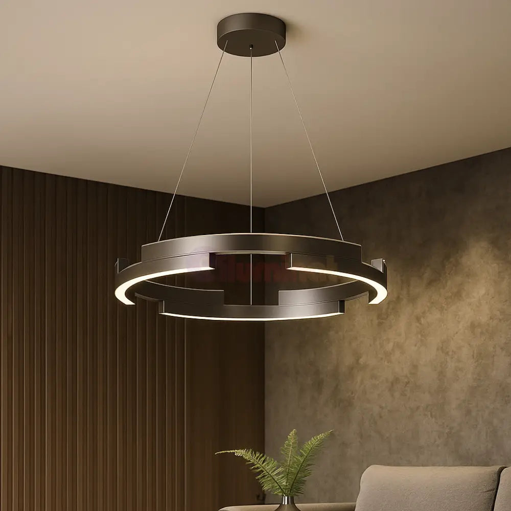 Lustra LED Orbis Cu Telecomanda Wifi 2.4G 3 Culori Black NEAGRA / SUSPENDATE / 60CM Lighting Fixtures
