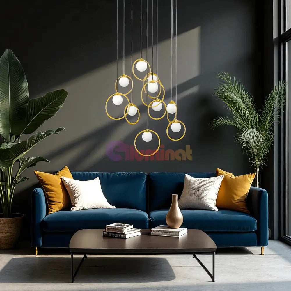 Lustra LED Suspendata SUSPORTOCOLOM Gold AURIE / SUSPENDATE Chandeliers