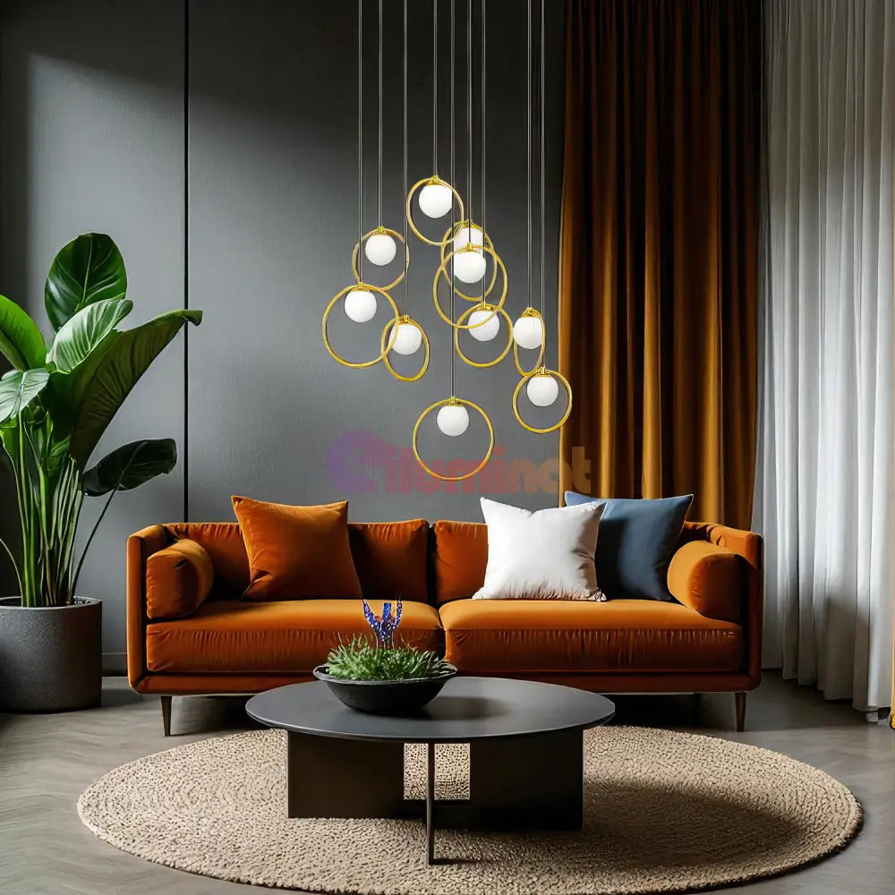 Lustra LED Suspendata SUSPORTOCOLOM Gold AURIE / SUSPENDATE Chandeliers