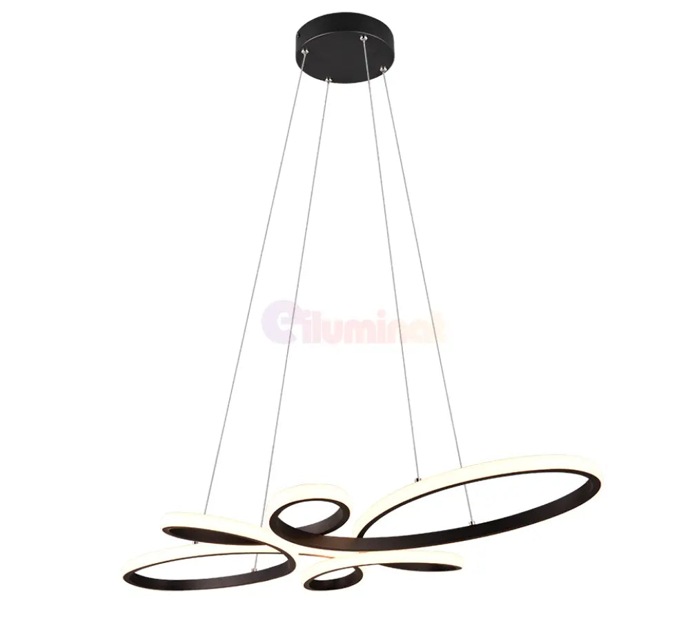 Lustra LED Suspendata PREMIUM Fly Black Echivalent 400W Dimabila NEAGRA / SUSPENDATE Lighting Fixtures