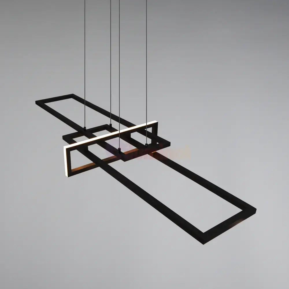 Lustra LED Suspendata PREMIUM SALINAS Echivalent 500W Dimabila NEAGRA / SUSPENDATE Lighting Fixtures