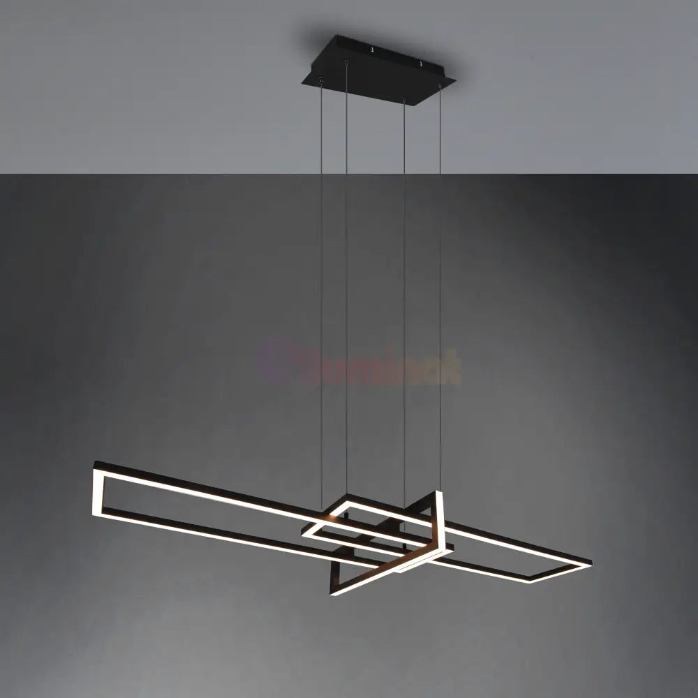 Lustra LED Suspendata PREMIUM SALINAS Echivalent 500W Dimabila NEAGRA / SUSPENDATE Lighting Fixtures