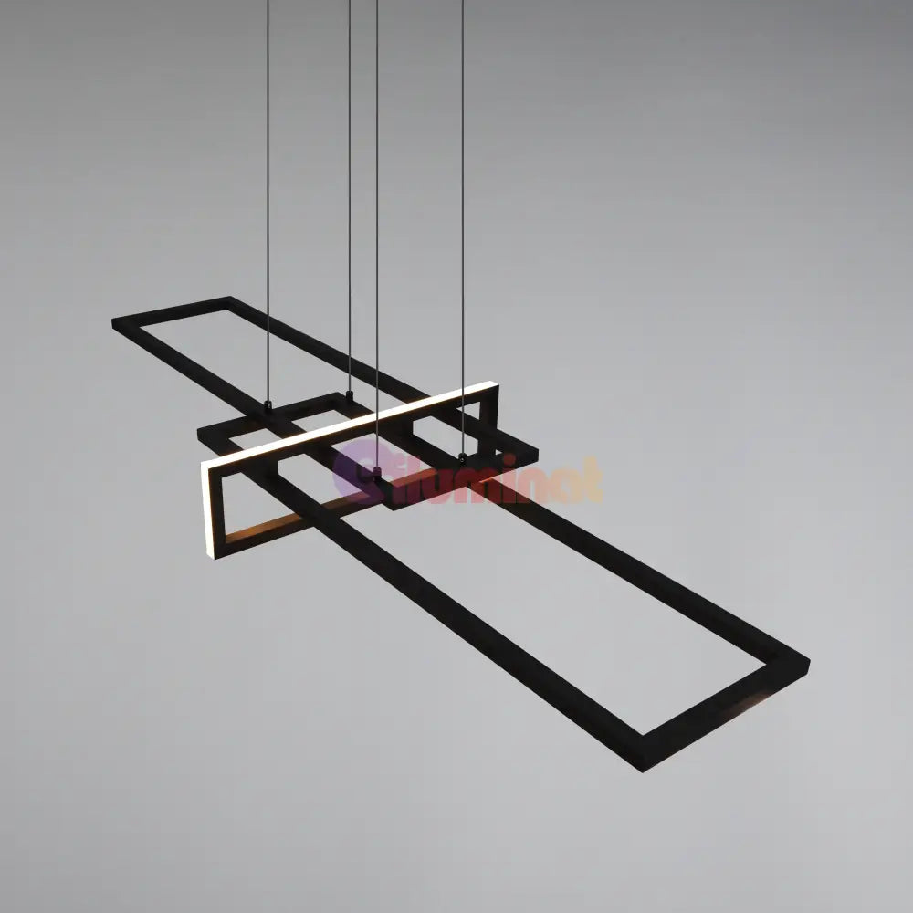 Lustra LED Suspendata PREMIUM SALINAS Echivalent 500W Dimabila NEAGRA / SUSPENDATE Lighting Fixtures