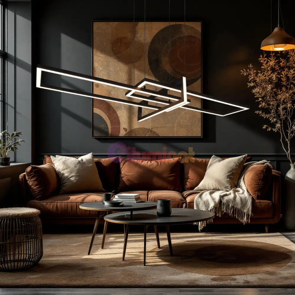 Lustra LED Neagra 34W Suspendata LumaEdge NEAGRA / SUSPENDATE Lighting Fixtures