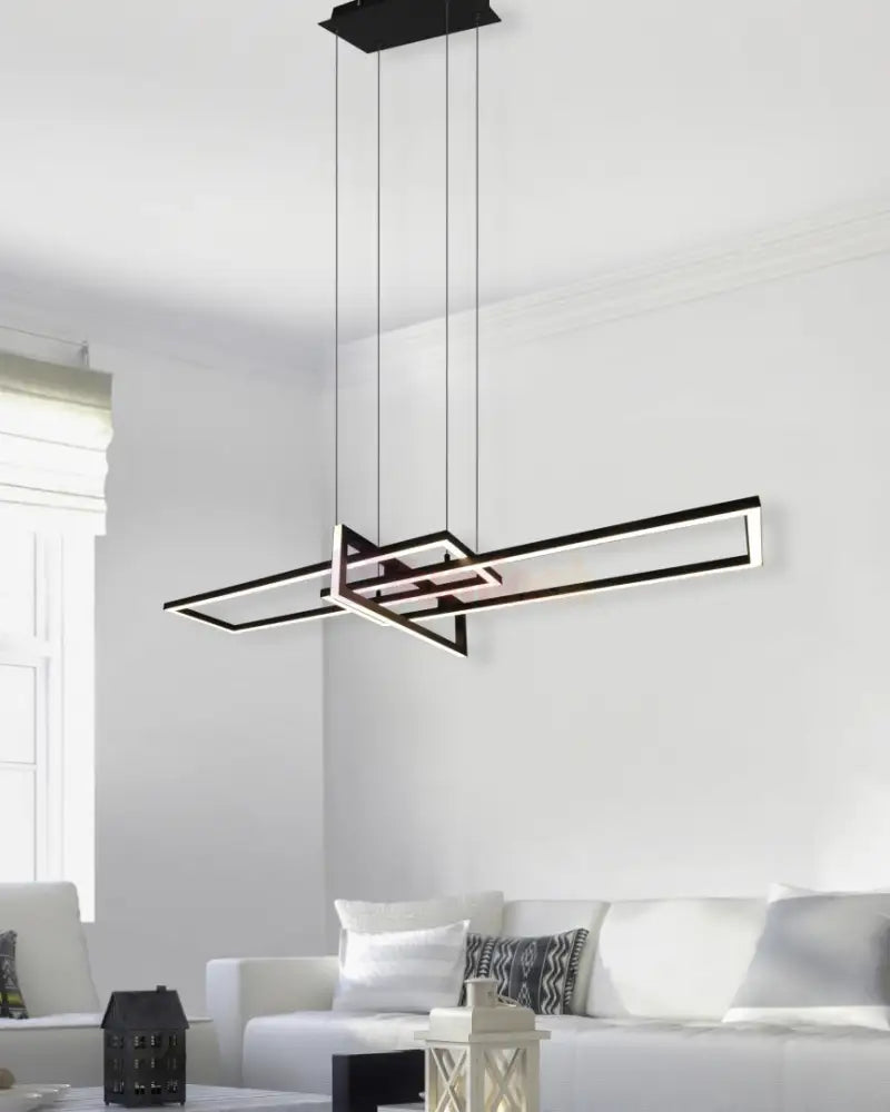 Lustra LED Suspendata PREMIUM SALINAS Echivalent 500W Dimabila NEAGRA / SUSPENDATE Lighting Fixtures