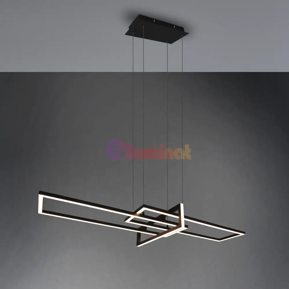 Lustra LED Suspendata PREMIUM SALINAS Echivalent 500W Dimabila NEAGRA / SUSPENDATE Lighting Fixtures