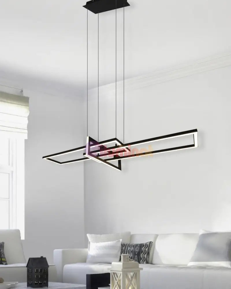 Lustra LED Suspendata PREMIUM SALINAS Echivalent 500W Dimabila NEAGRA / SUSPENDATE Lighting Fixtures
