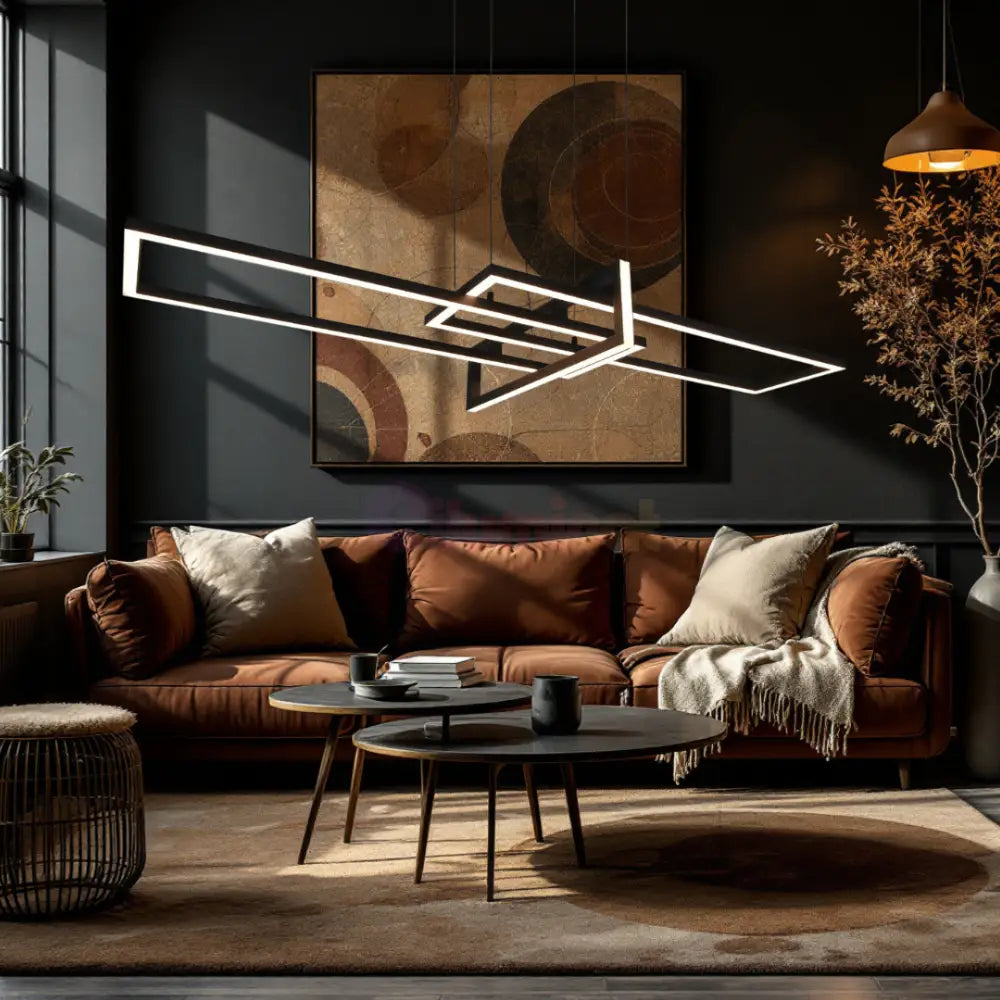 Lustra LED Neagra 34W Suspendata LumaEdge NEAGRA / SUSPENDATE Lighting Fixtures