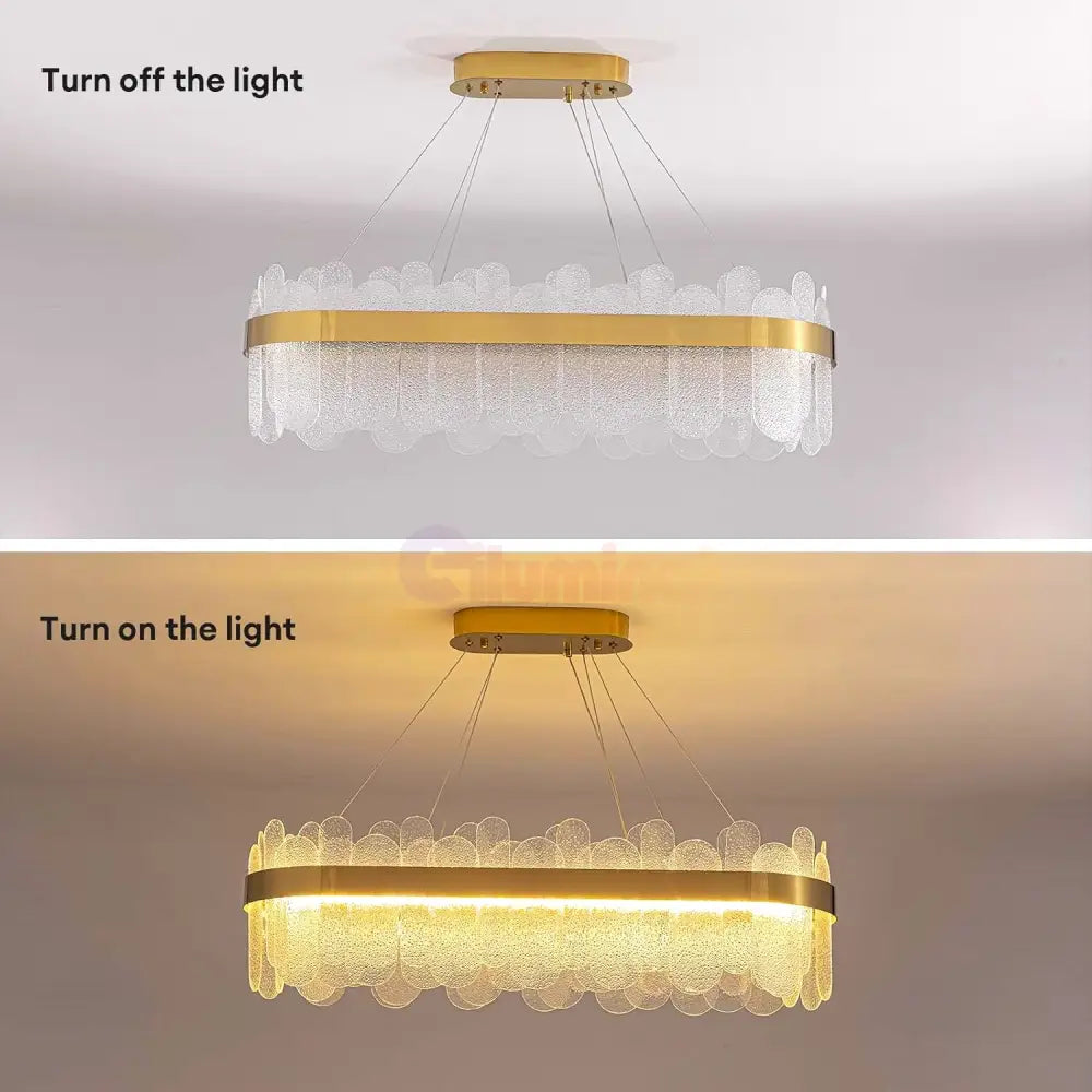Lustra Led Suspendata Queen Gold Cristal 80X30Cm Ceiling Light Fixtures