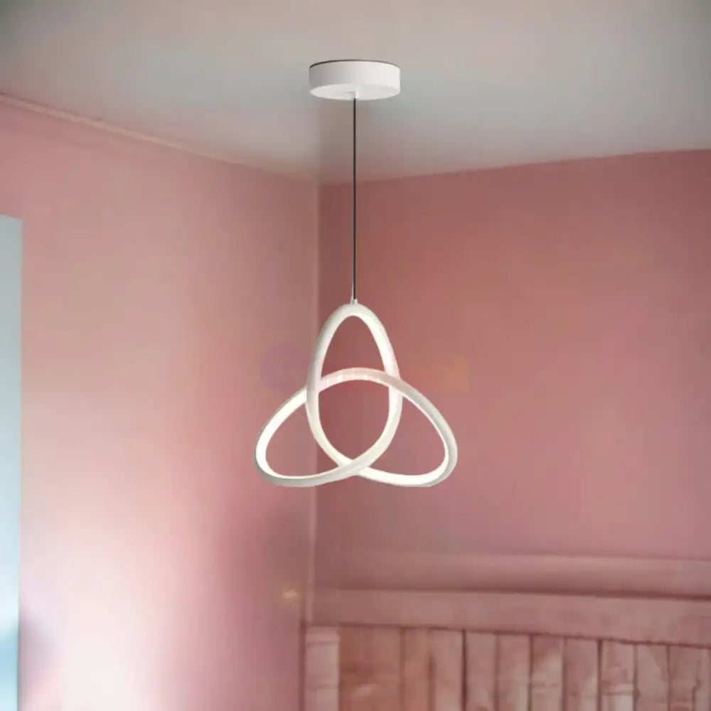 Lustra Led Suspendata 20W Tworings White 3 Functii Led Ceiling Light