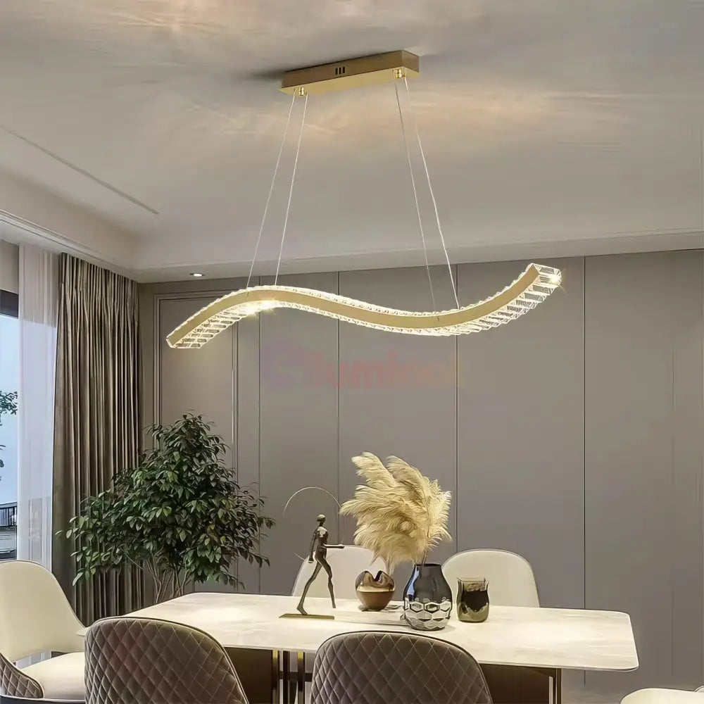 Lustra LED Suspendata Voltra Echivalent 300W Gold AURIE / CRISTAL Chandeliers Crystal