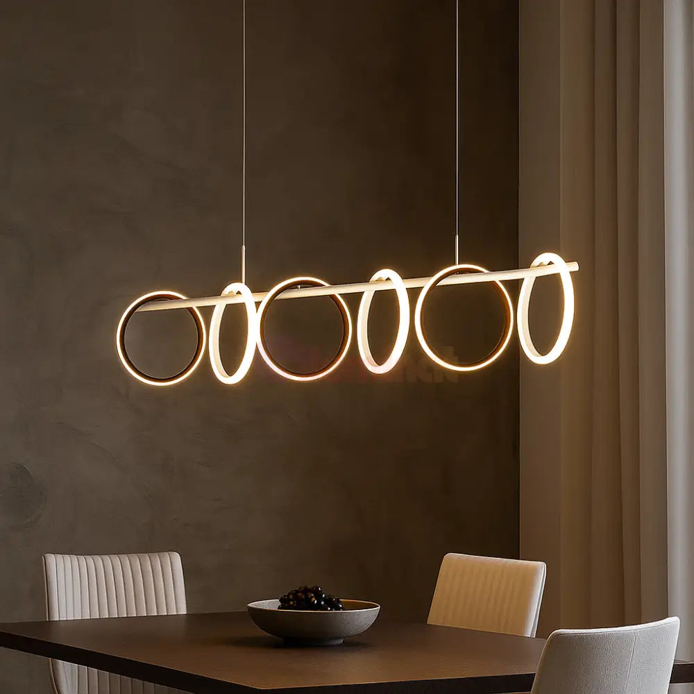 Lustra LED Suspendata Zefir Cu Telecomanda Alba ALBA / SUSPENDATE Lighting Fixtures