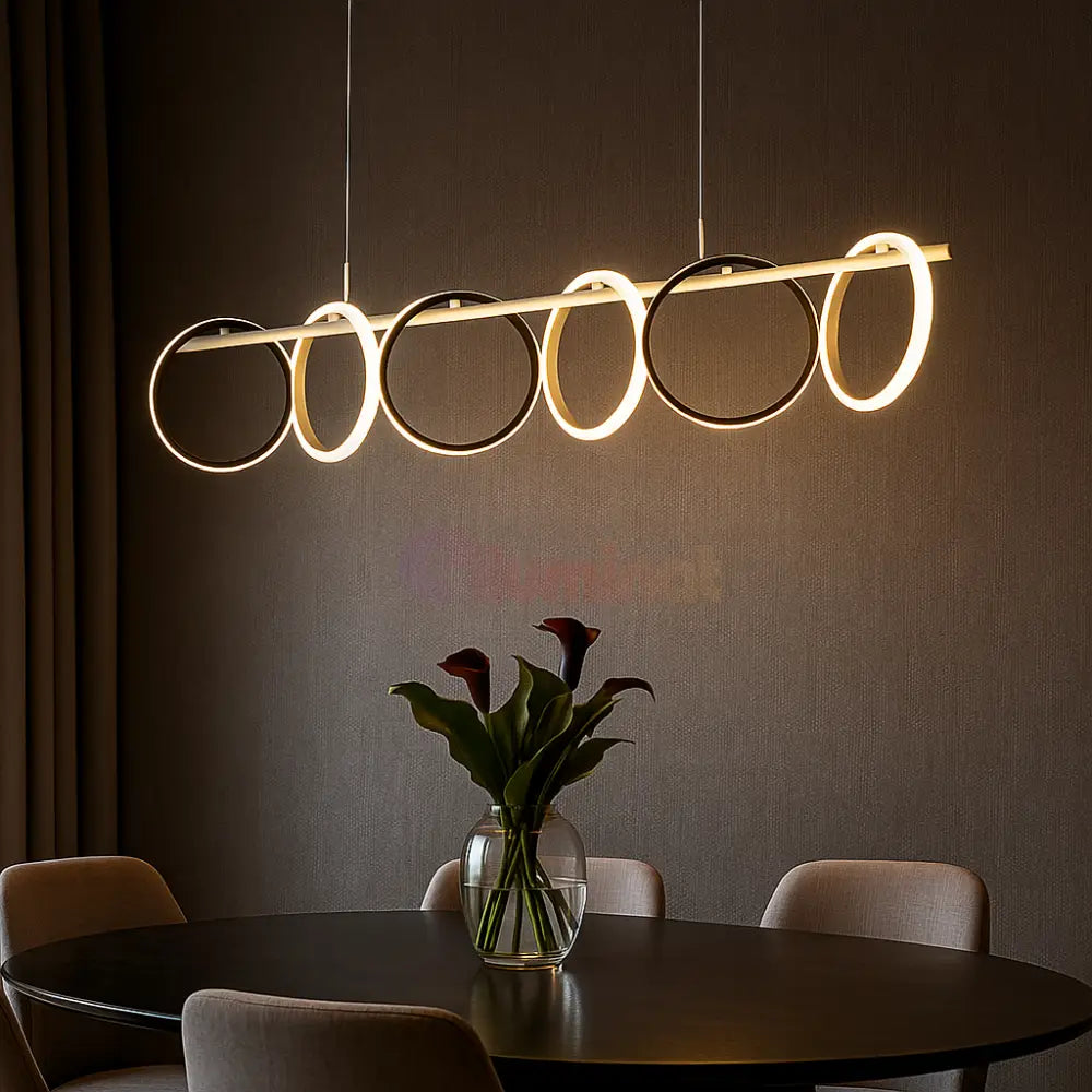 Lustra LED Suspendata Zefir Cu Telecomanda Alba ALBA / SUSPENDATE Lighting Fixtures