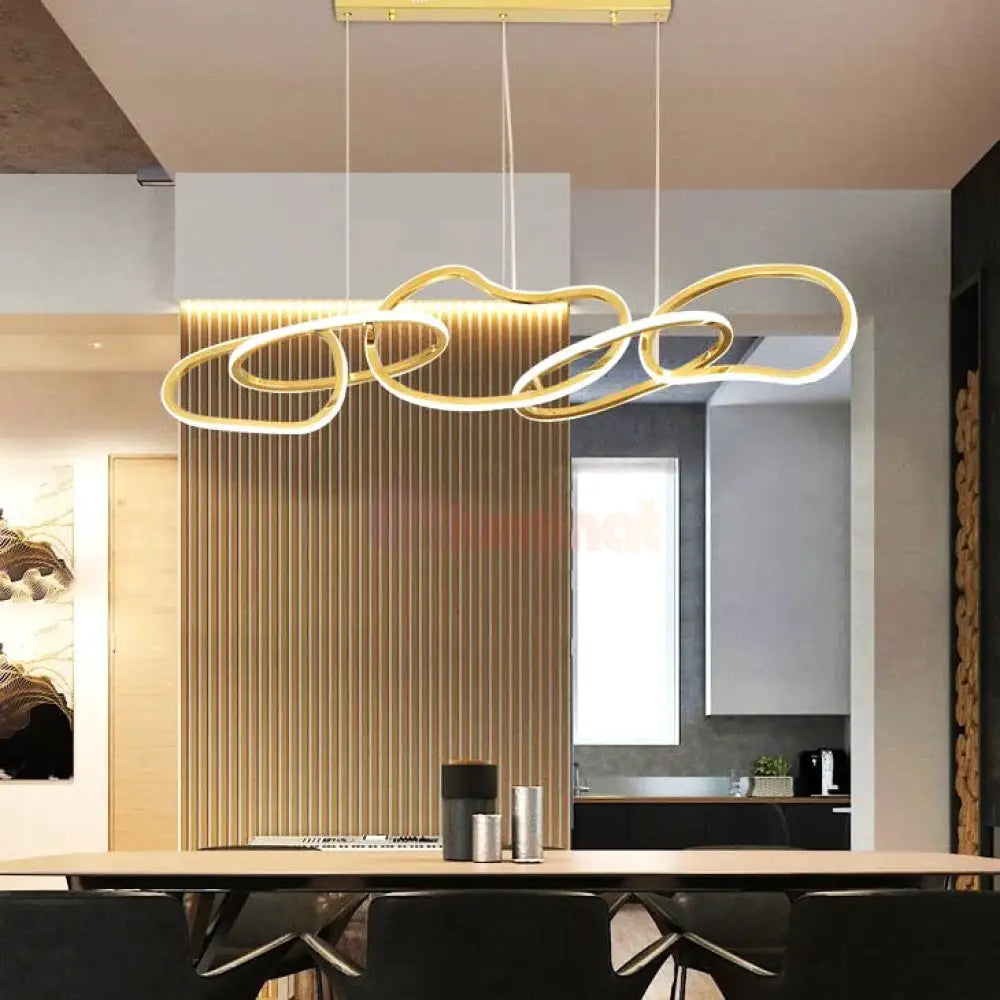 Lustra Led Sydney Olympic Gold Echivalent 500W Telecomanda Lighting Fixtures