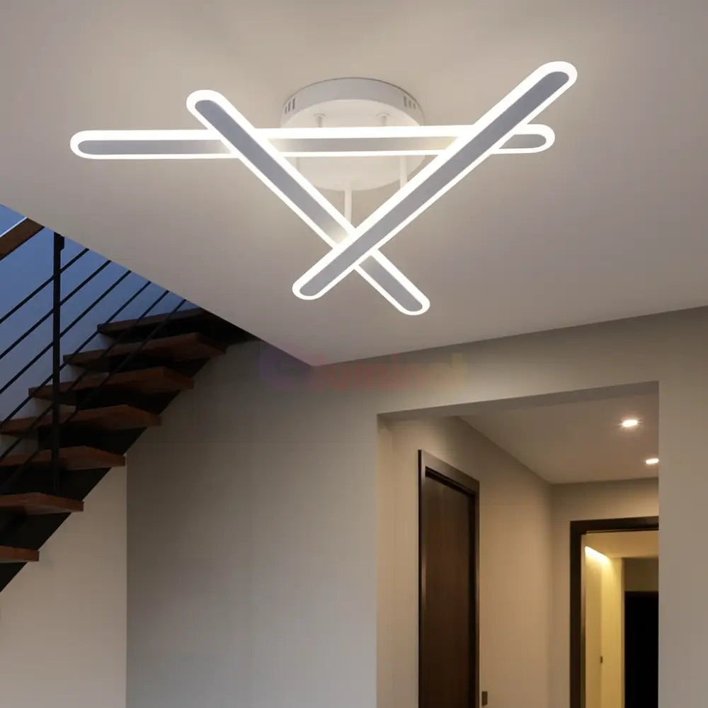 Lustra LED Tenzo Alba 3 Linii Echivalent 400W Telecomanda ALBA / 50CM / MINIMALIST DESIGN Lighting Fixtures