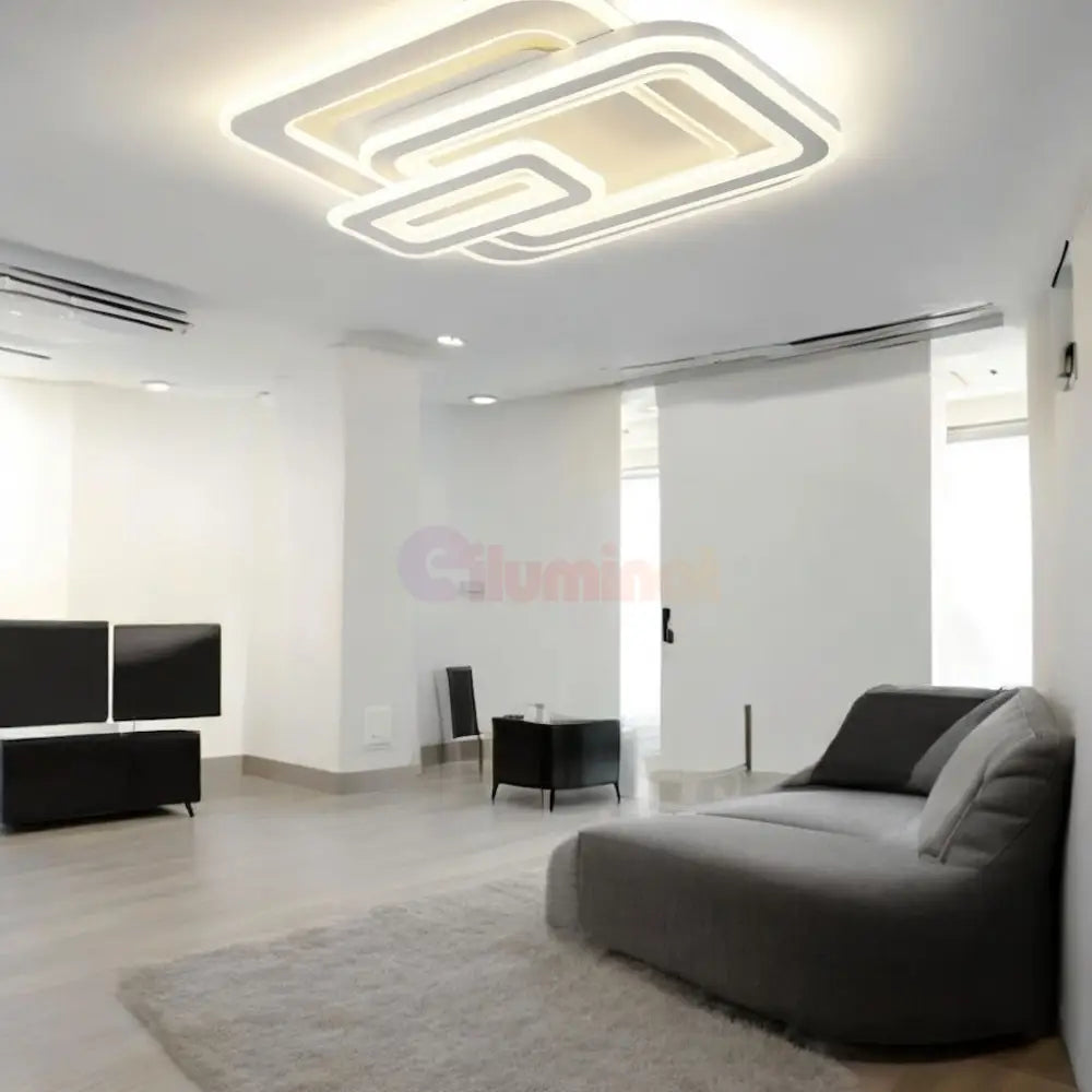 Lustra LED TORKA Square 3 Functii Echivalent 670W Telecomanda ALBA / SQUARE DESIGN / 53CM Lighting Fixtures