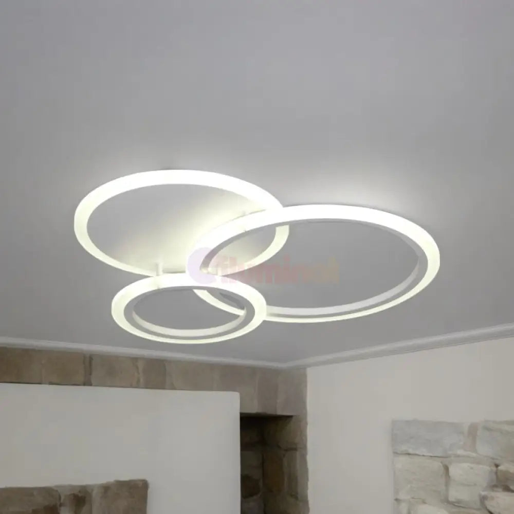 Lustra Led 88W Two Circle Design Telecomanda Echivalent 400W Lighting Fixtures