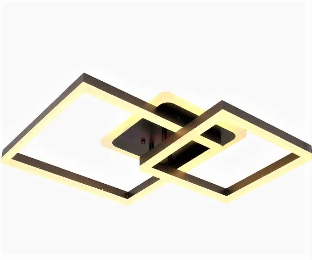 Lustra Led 160W Two Square Design Maro Telecomanda Lighting Fixtures