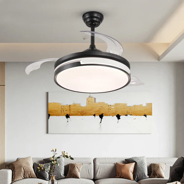 Lustra LED Summer Black cu Ventilator Echivalent 300W Telecomanda NEAGRA / VENTILATOR Lighting Fixtures