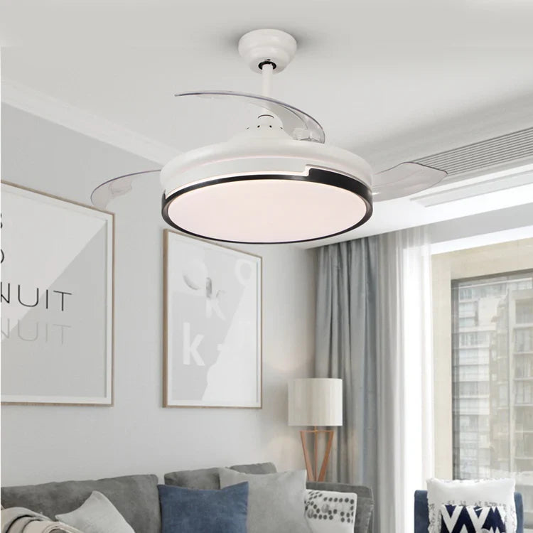 Lustra LED Summer White cu Ventilator Echivalent 300W Telecomanda NEGRU + ALB / VENTILATOR Lighting Fixtures