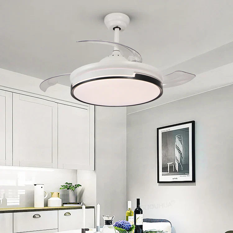 Lustra LED Summer White cu Ventilator Echivalent 300W Telecomanda NEGRU + ALB / VENTILATOR Lighting Fixtures