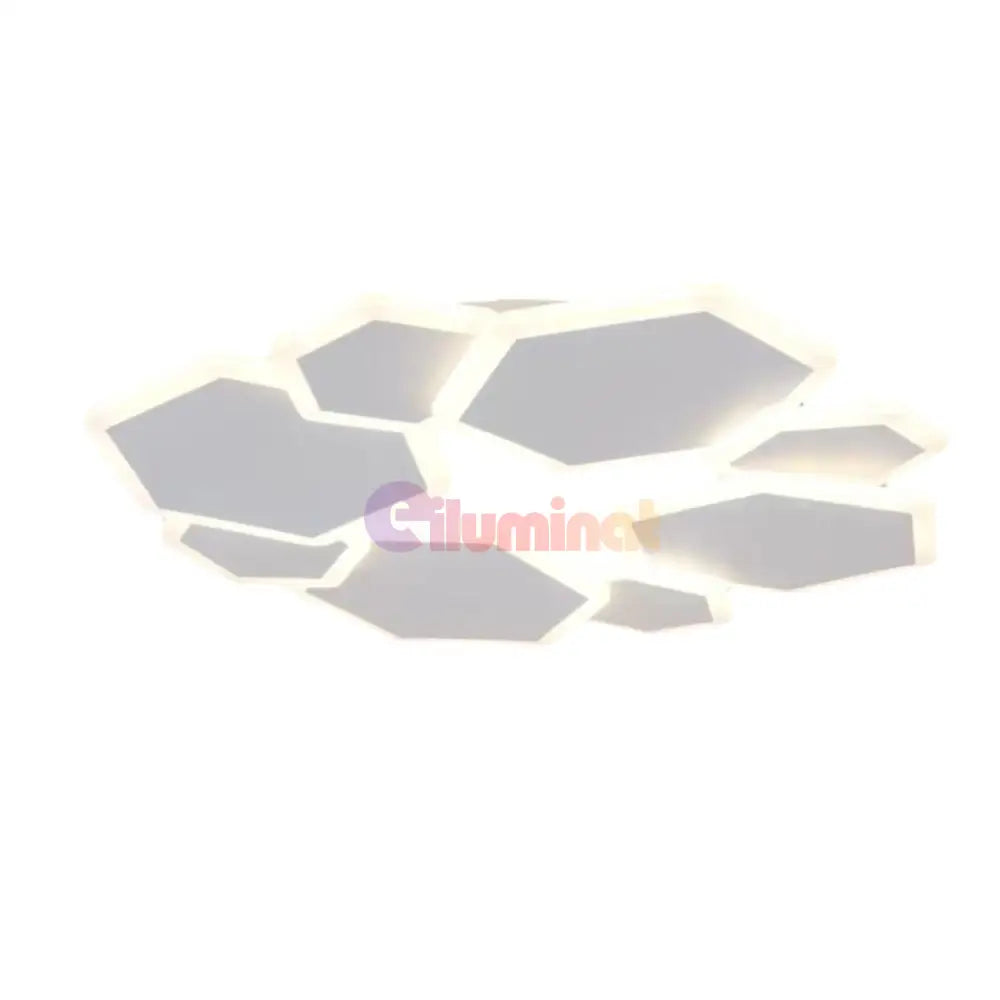 Lustra LED VERRA Hexagons 3 Functii Echivalent 670W Telecomanda ALBA / MINIMALIST DESIGN / 50CM Lighting Fixtures