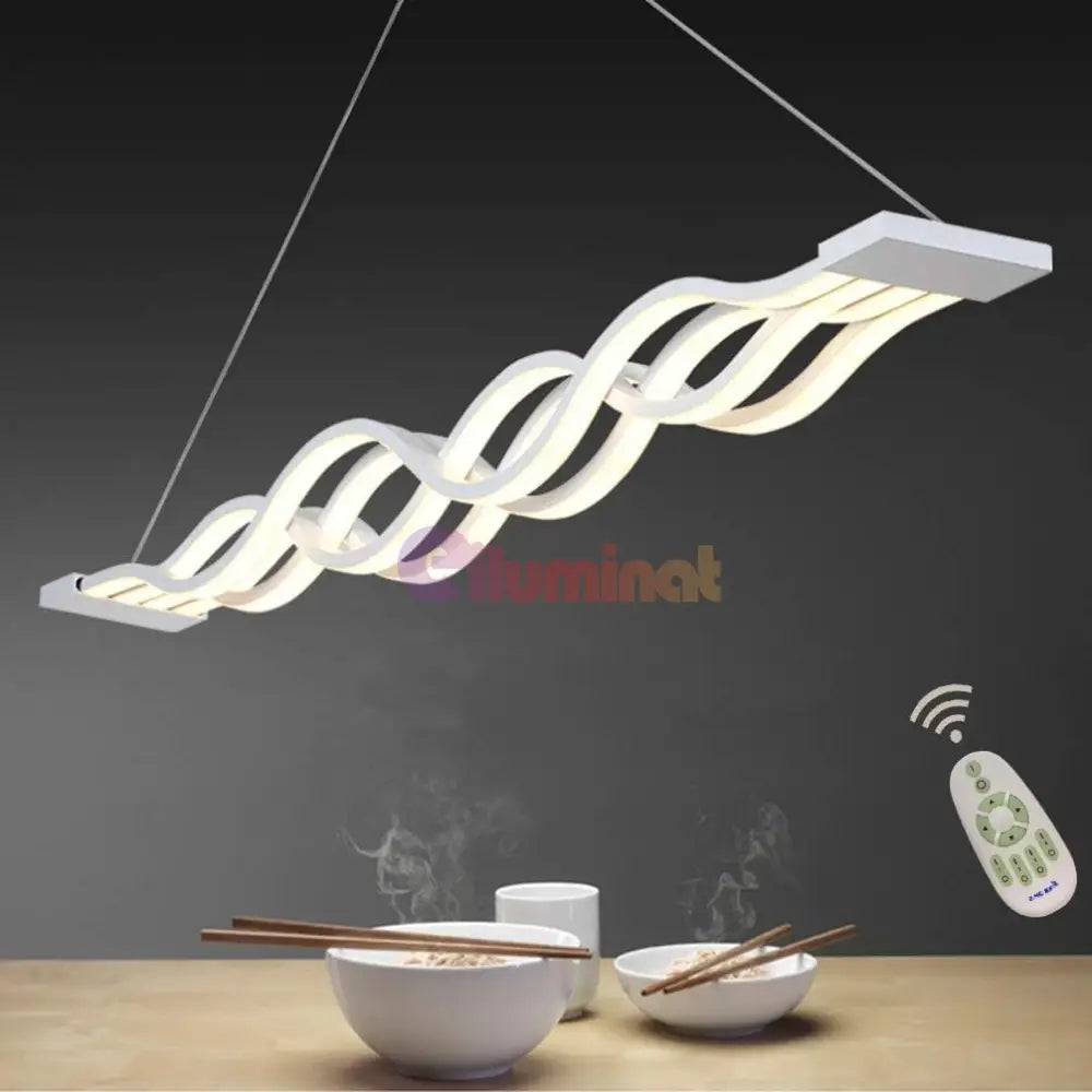 Lustra Led 160W Suspendata Waves Telecomanda Lighting Fixtures