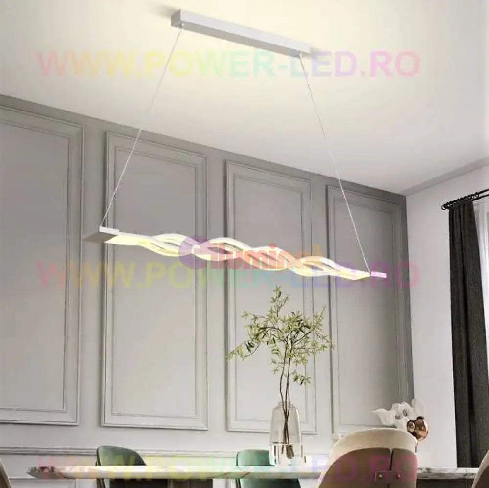 Lustra Led 160W Suspendata Waves Telecomanda Lighting Fixtures