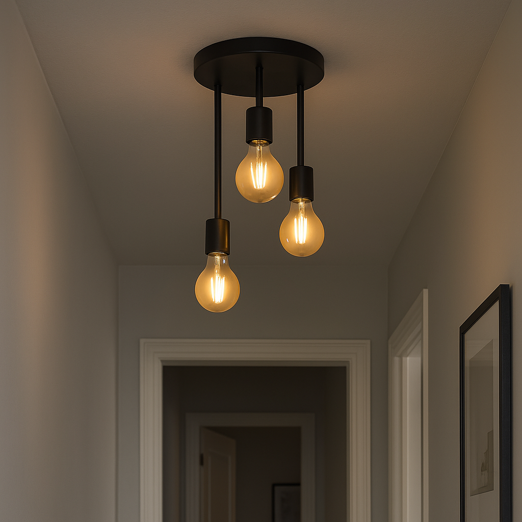 Lustra Vintage WILMCOTE 3xE27 Black 43126 NEAGRA / ABAJUR CEILING LIGHT