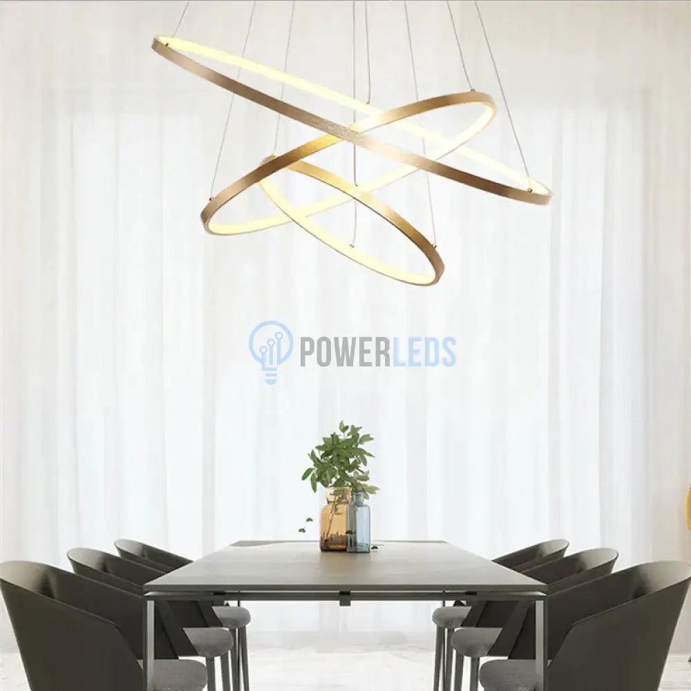 Lustra Led 154W Wonder Gold 3 Segmente Telecomanda Lighting Fixtures