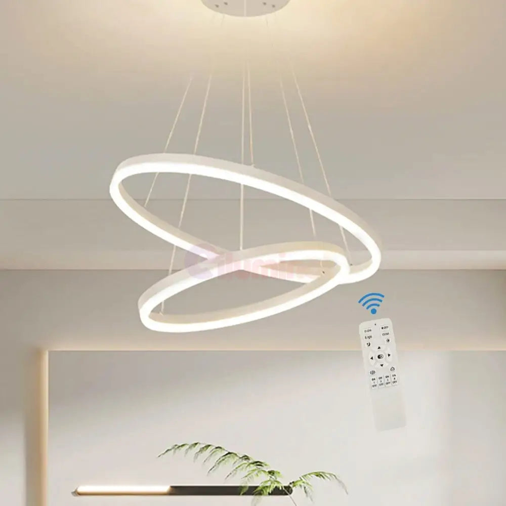 Lustra Led Wonderland Alba 2 Segmente Echivalent 400W Lighting Fixtures