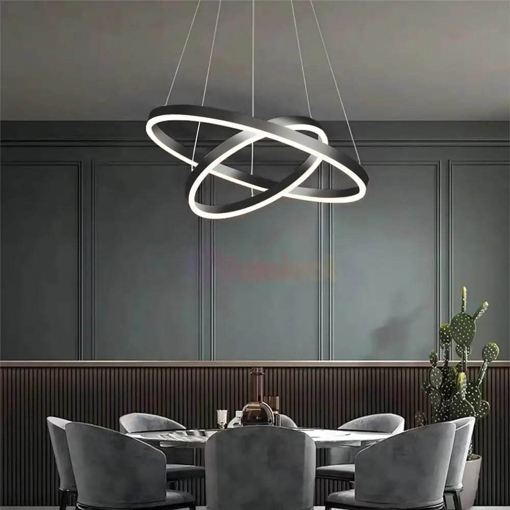 Lustra Led Wonderland Black 2 Segmente Echivalent 400W Lighting Fixtures