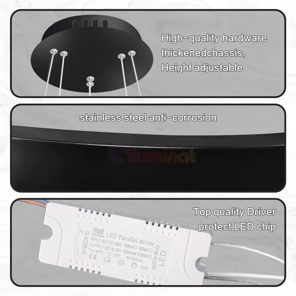 Lustra Led Wonderland Black 2 Segmente Echivalent 400W Lighting Fixtures