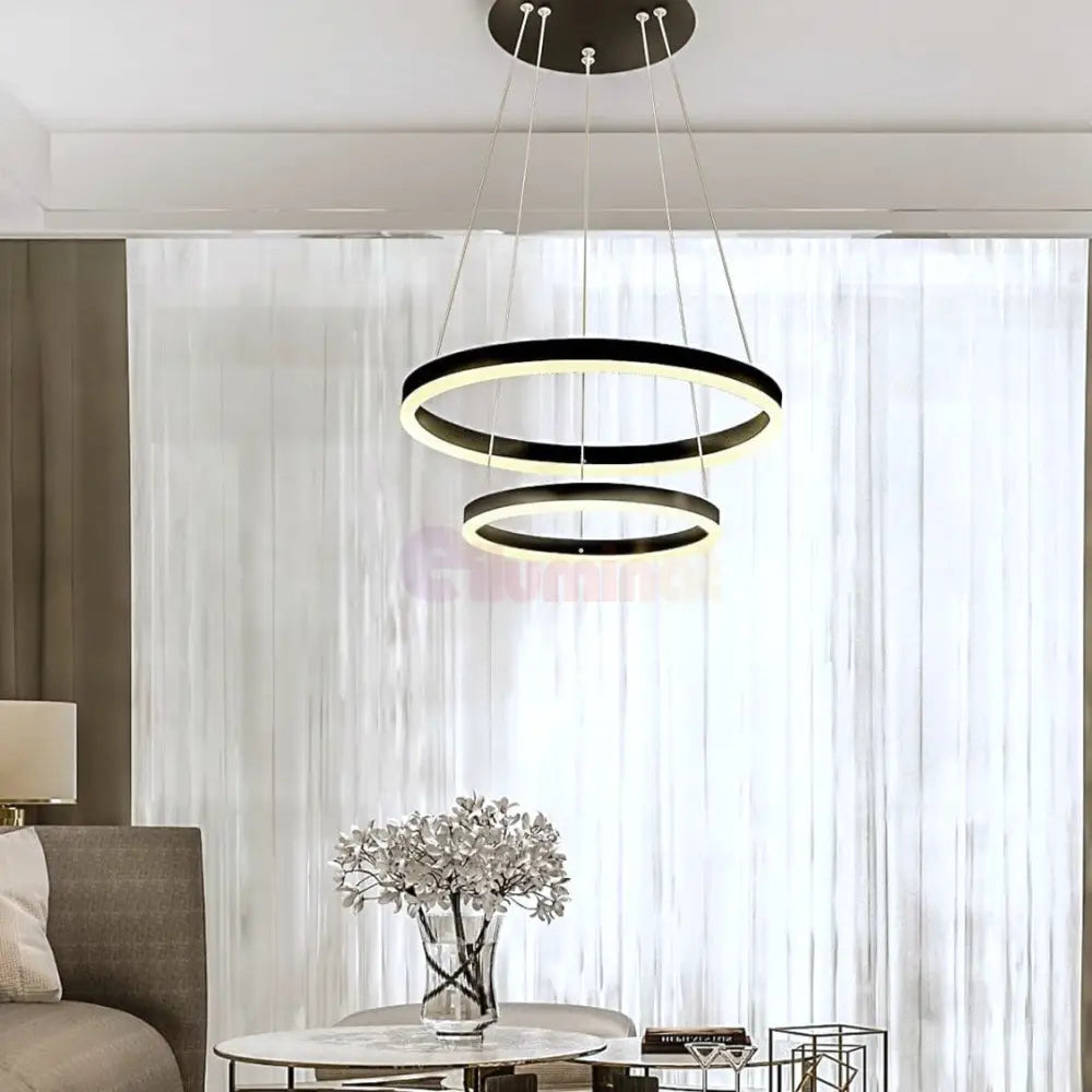 Lustra Led Wonderland Black 2 Segmente Echivalent 400W Lighting Fixtures