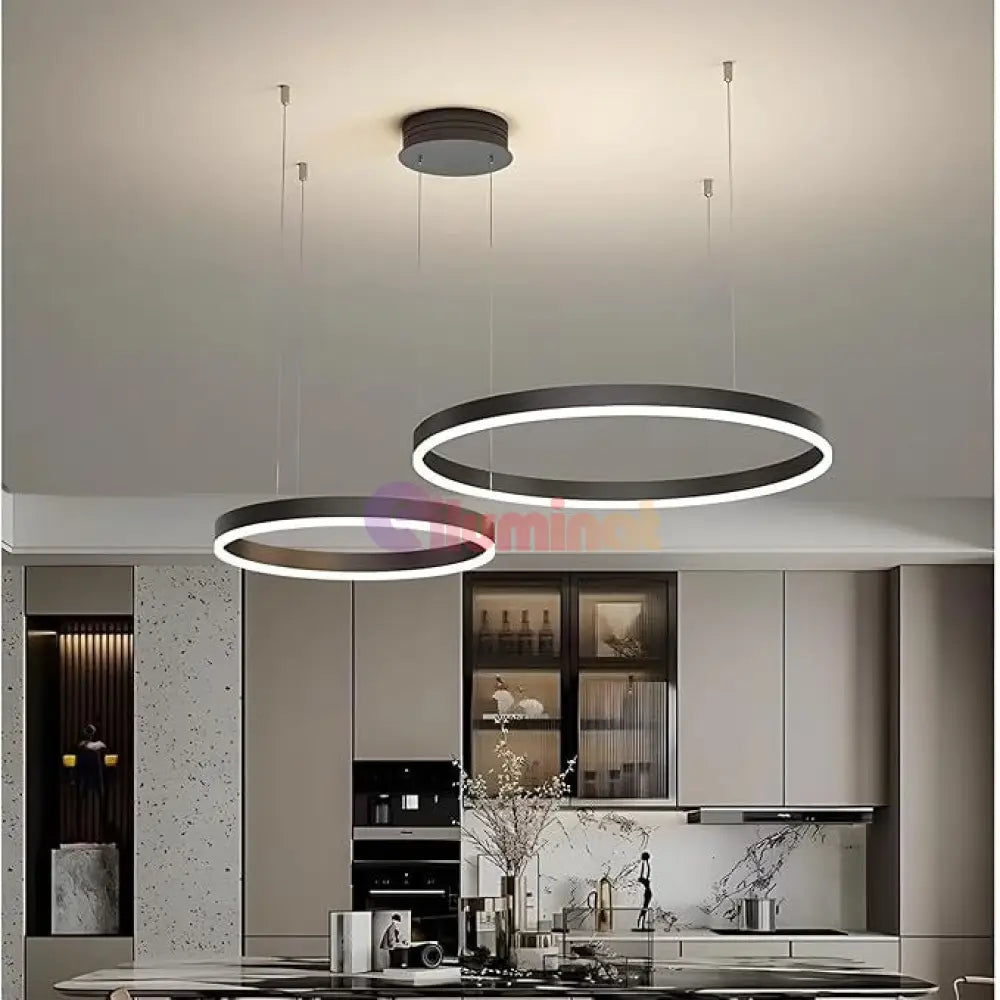 Lustra LED WONDERLAND Black 2 Segmente Mobile Echivalent 500W Telecomanda NEAGRA / SUSPENDATE / 60CM Lighting Fixtures