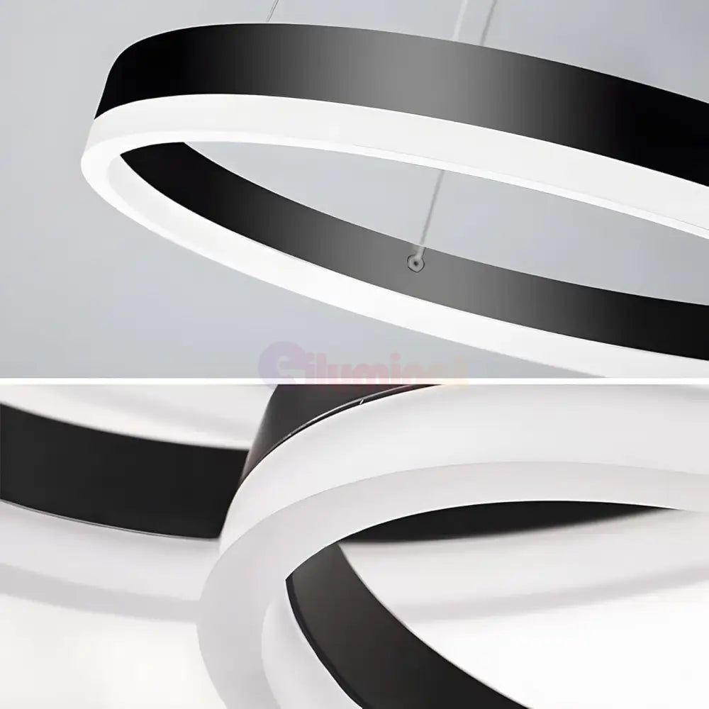 Lustra LED WONDERLAND Black 2 Segmente Mobile Echivalent 500W Telecomanda NEAGRA / SUSPENDATE / 60CM Lighting Fixtures