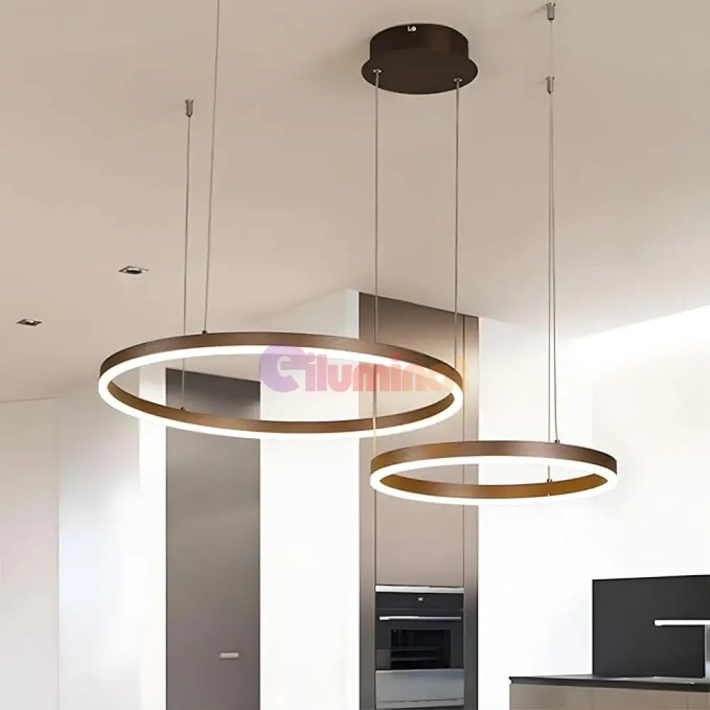 Lustra LED WONDERLAND Brown 2 Segmente Mobile Echivalent 500W Telecomanda MARO / SUSPENDATE / 60CM Lighting Fixtures