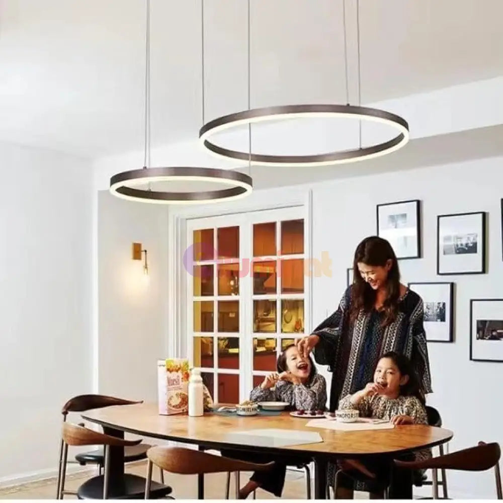 Lustra LED WONDERLAND Brown 2 Segmente Mobile Echivalent 500W Telecomanda MARO / SUSPENDATE / 60CM Lighting Fixtures